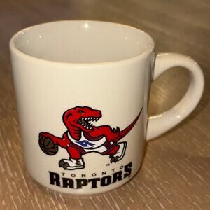 Vintage Logo Toronto Raptors Coffee Mug Cup, NBA Grey w/Logo Red Purple